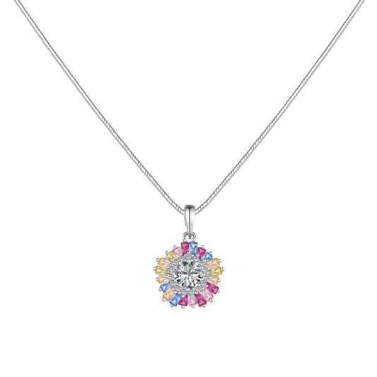 [⭐Lucky Jewelry]Charming Flower Colorful Necklace