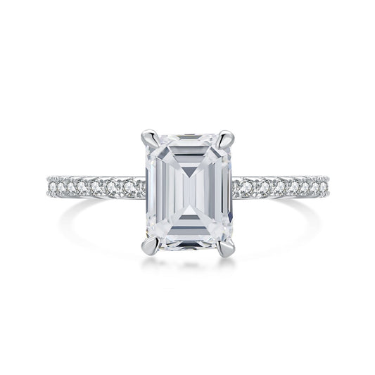[⭐Lucky Jewelry]2.0 Carat Scintillating Ornate Radiant Cut Party Ring