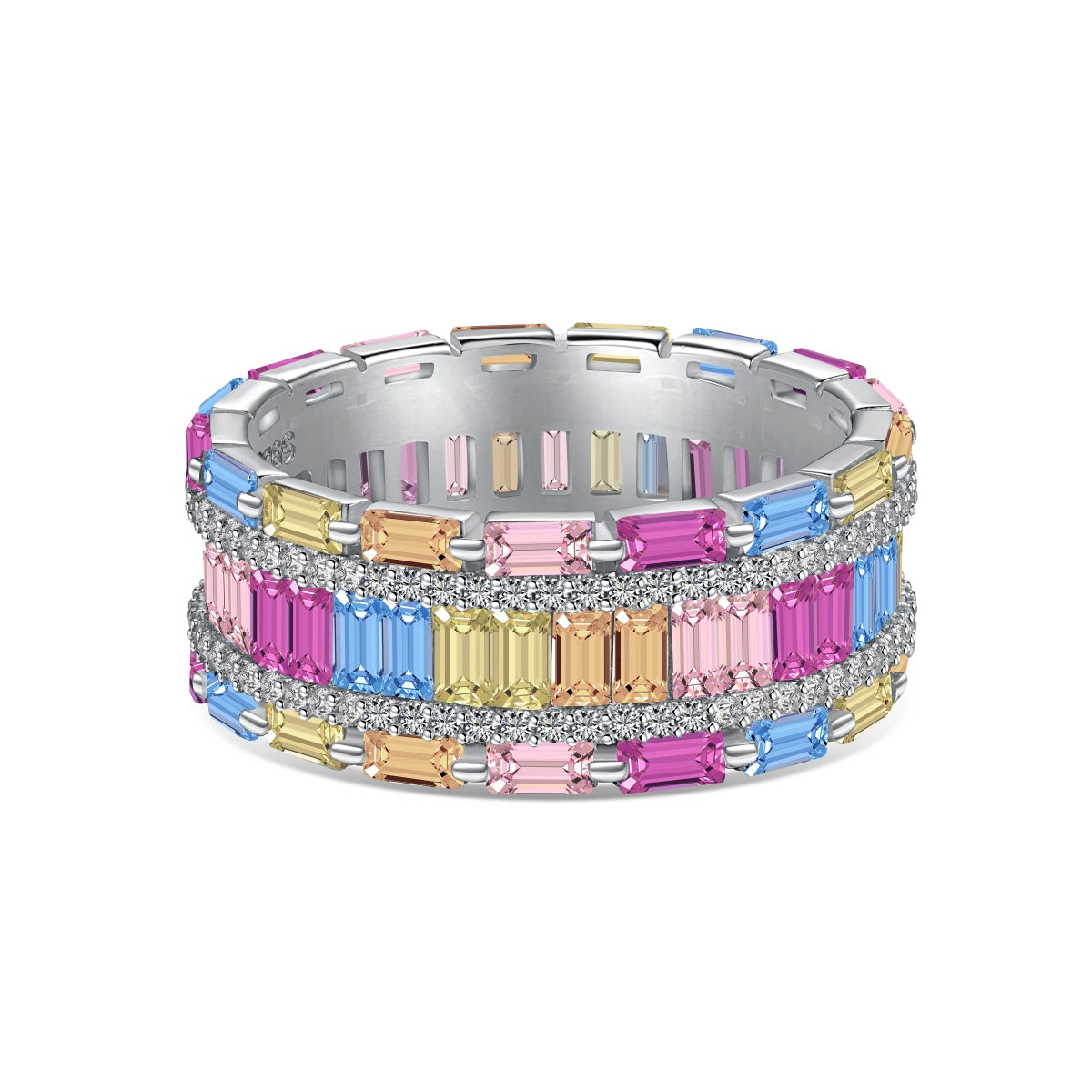 [⭐Lucky Jewelry]Dazzling Colorful Radiant Cut Party Ring