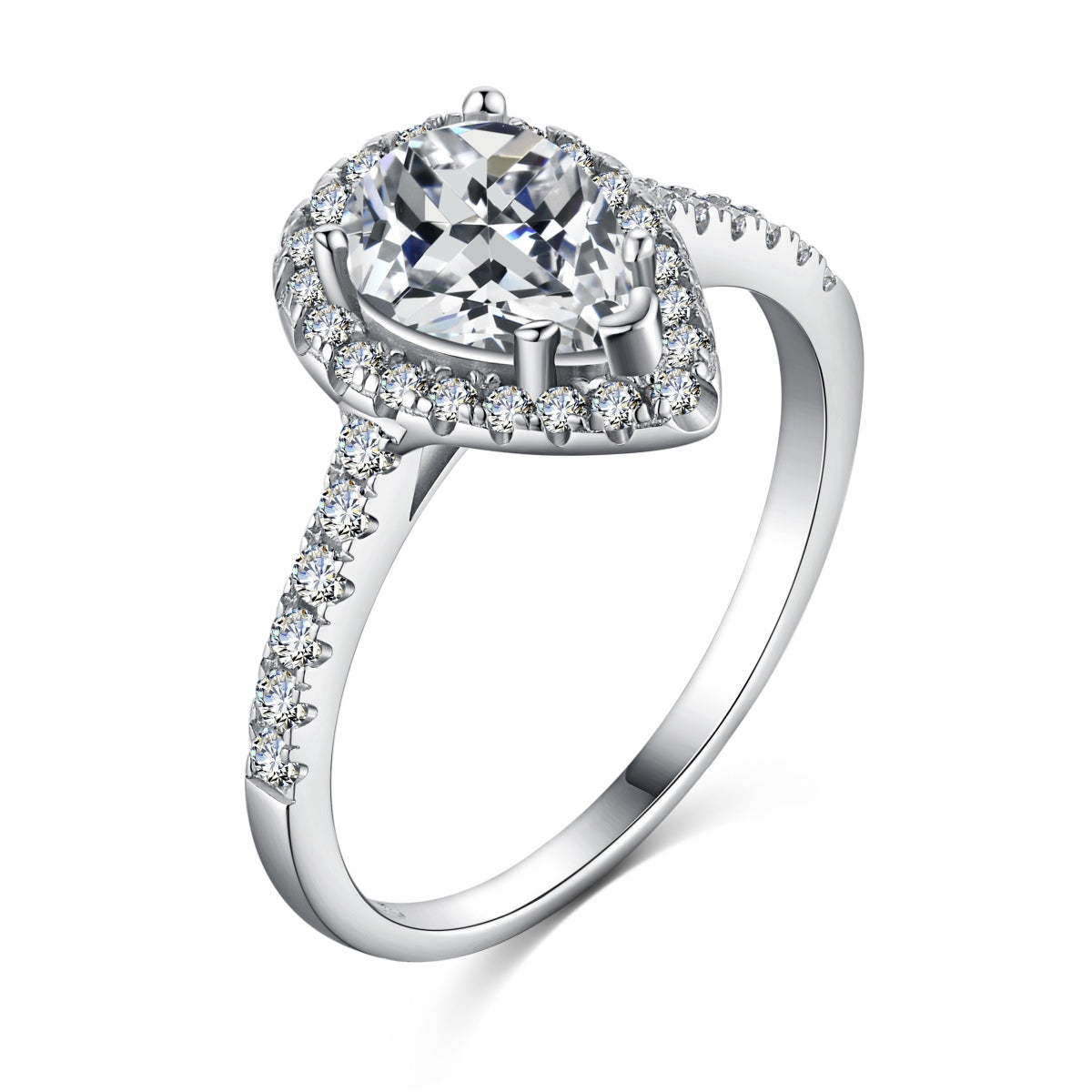[⭐Lucky Jewelry]1.0 Carat Luxurious Resplendent Water Drop Shape Wedding Ring