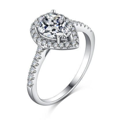 [⭐Lucky Jewelry]1.0 Carat Luxurious Resplendent Water Drop Shape Wedding Ring