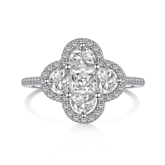 [⭐Lucky Jewelry]Luxurious Eternity Flower Shape Banquet Ring