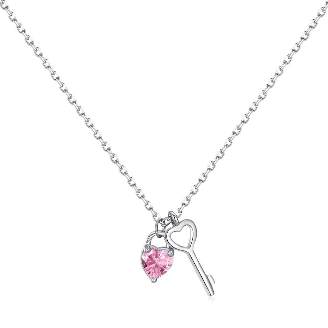 [⭐Lucky Jewelry]Unique Heart Shape Key Pendent Necklace