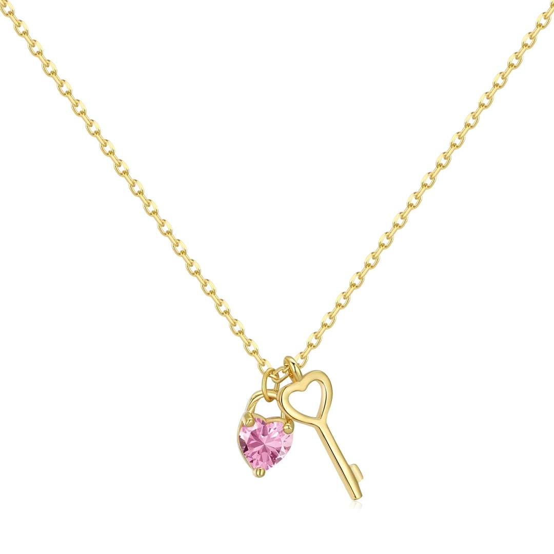 [⭐Lucky Jewelry]Unique Heart Shape Key Pendent Necklace