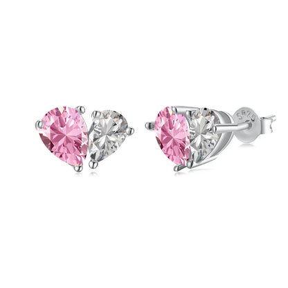 [⭐Lucky Jewelry]Dazzling Elegant Heart Cut Lover Earrings