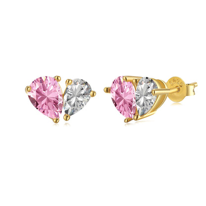 [⭐Lucky Jewelry]Dazzling Elegant Heart Cut Lover Earrings
