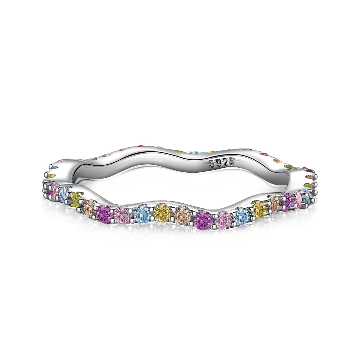 [⭐Lucky Jewelry]Dainty Colorful Round Cut Party Ring