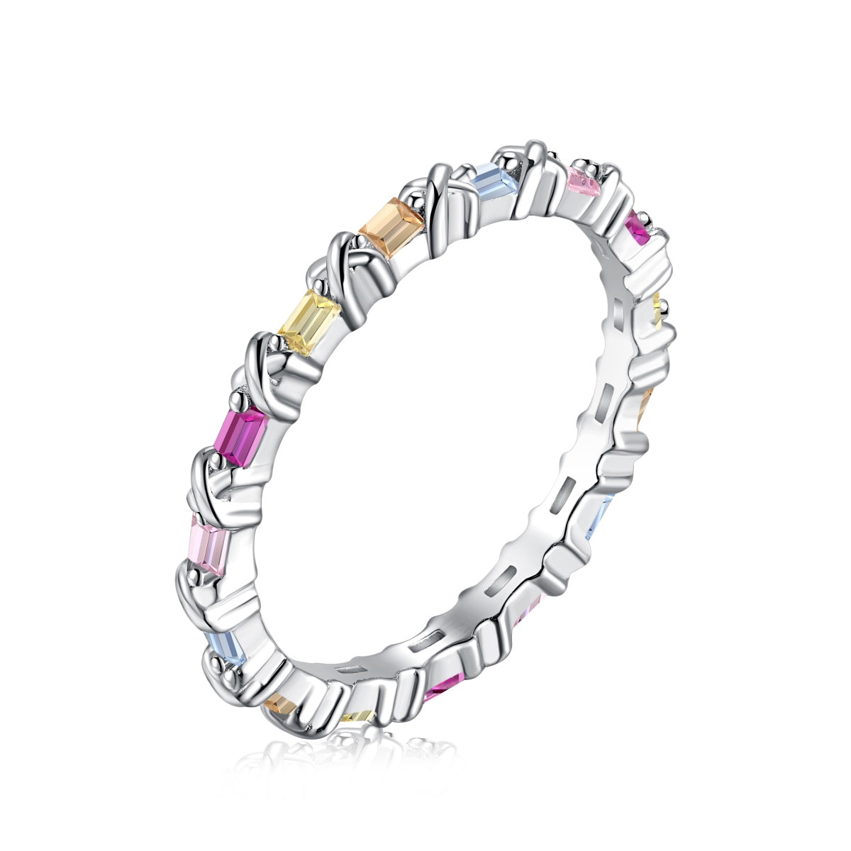 [⭐Lucky Jewelry]Charming Colorful Round Cut Daily Ring