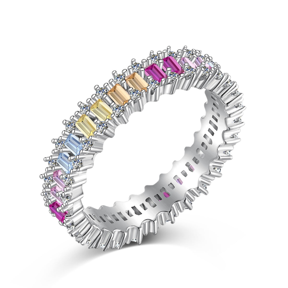 [⭐Lucky Jewelry]Splashy Ornate Emerald Cut Cocktail Ring