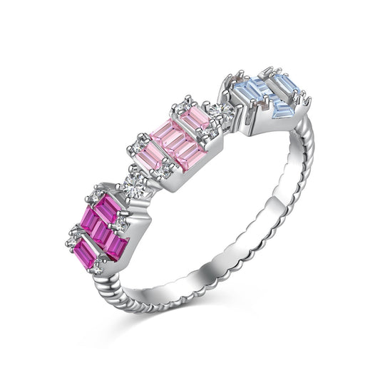 [⭐Lucky Jewelry]Unique Colorful Emerald Cut Party Ring