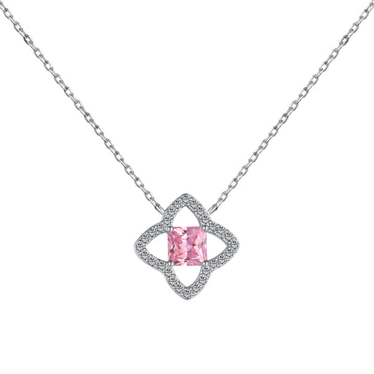 [⭐Lucky Jewelry]Exquisite Flower Shape Princess Cut Necklace