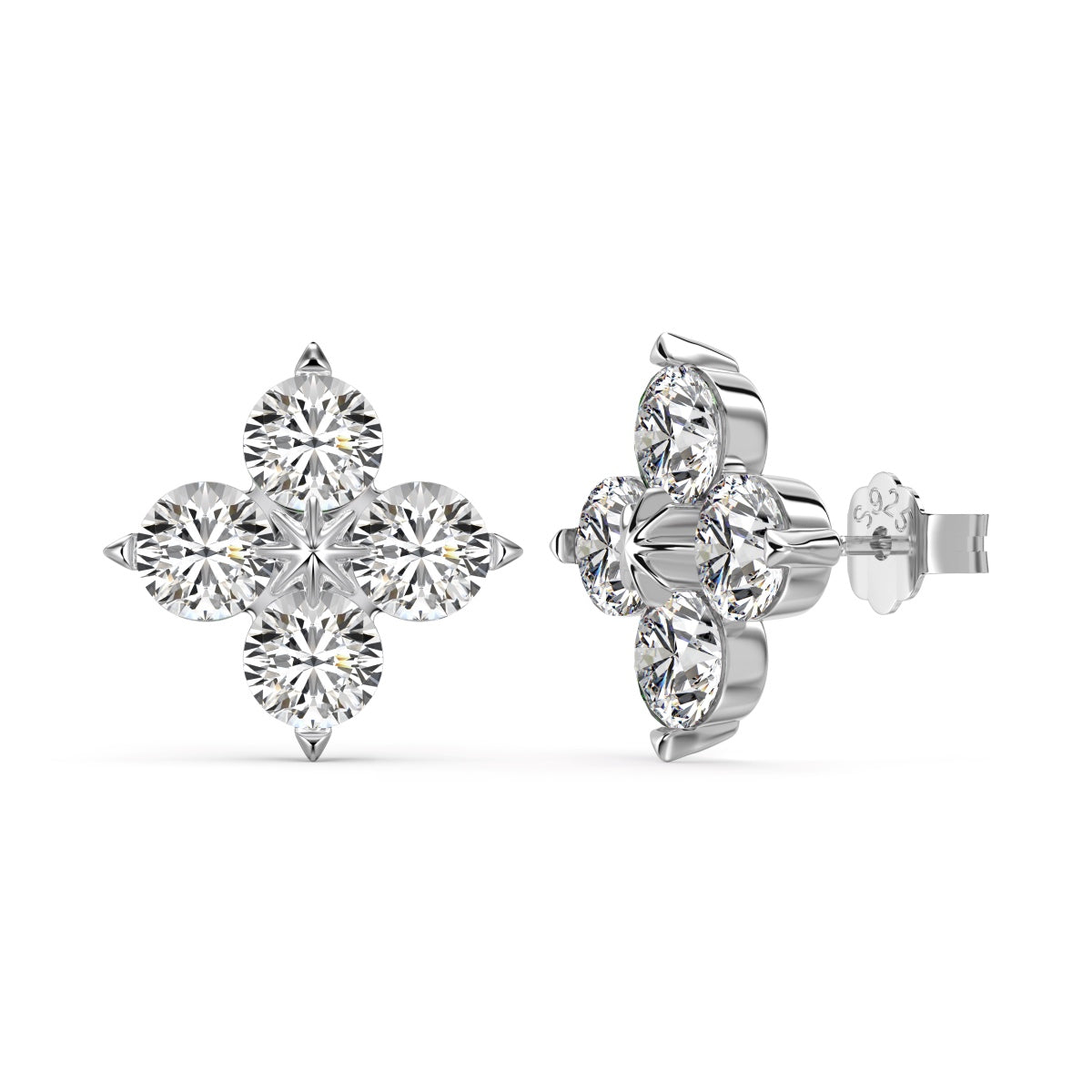[⭐Lucky Jewelry]Four-Leaf Clover Eight-Pointed Star Earrings