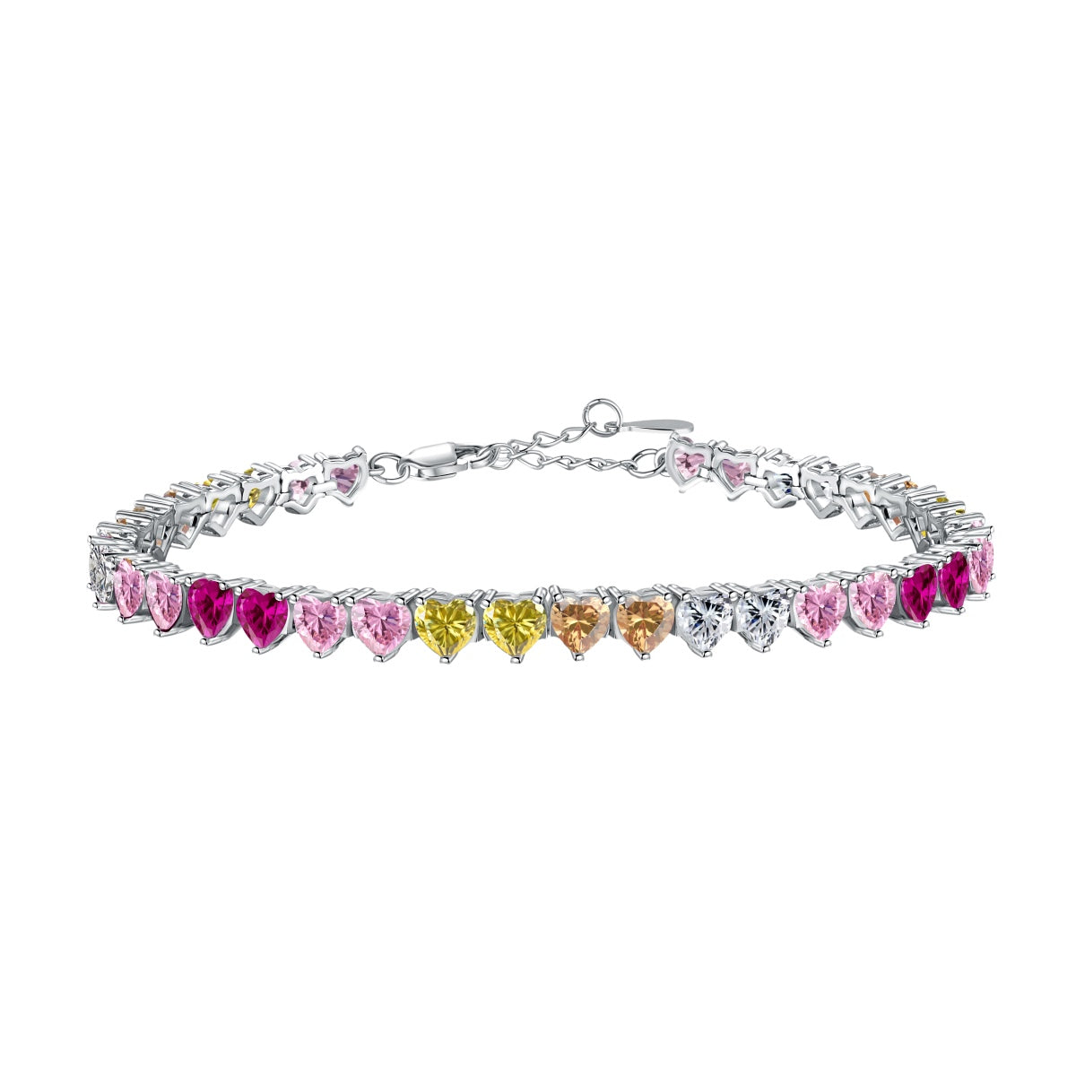 [⭐Lucky Jewelry]Luxurious Colorful Romantic Heart Shape Lover Bracelet