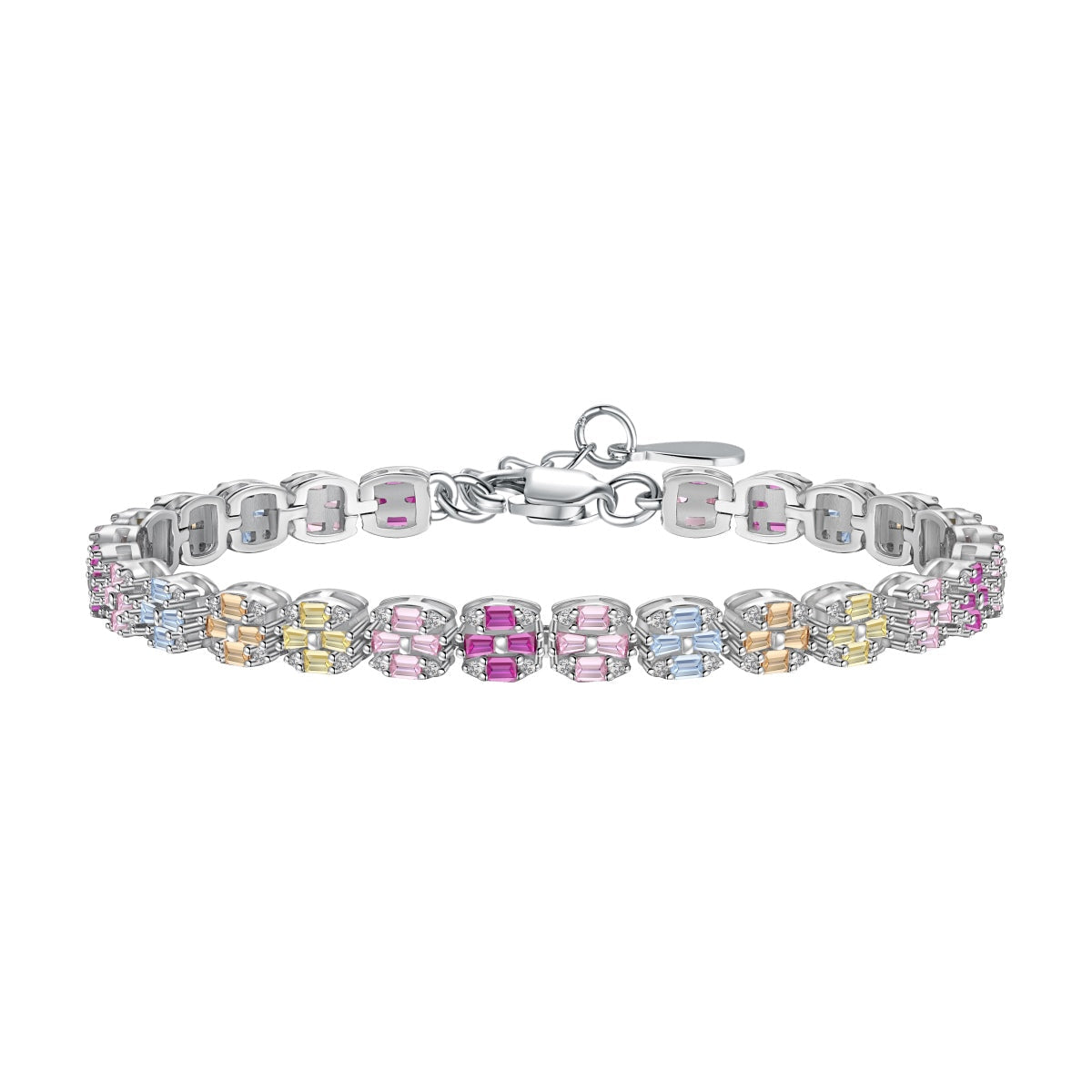 [⭐Lucky Jewelry]Delicate Colorful Emerald Cut Daily Bracelet