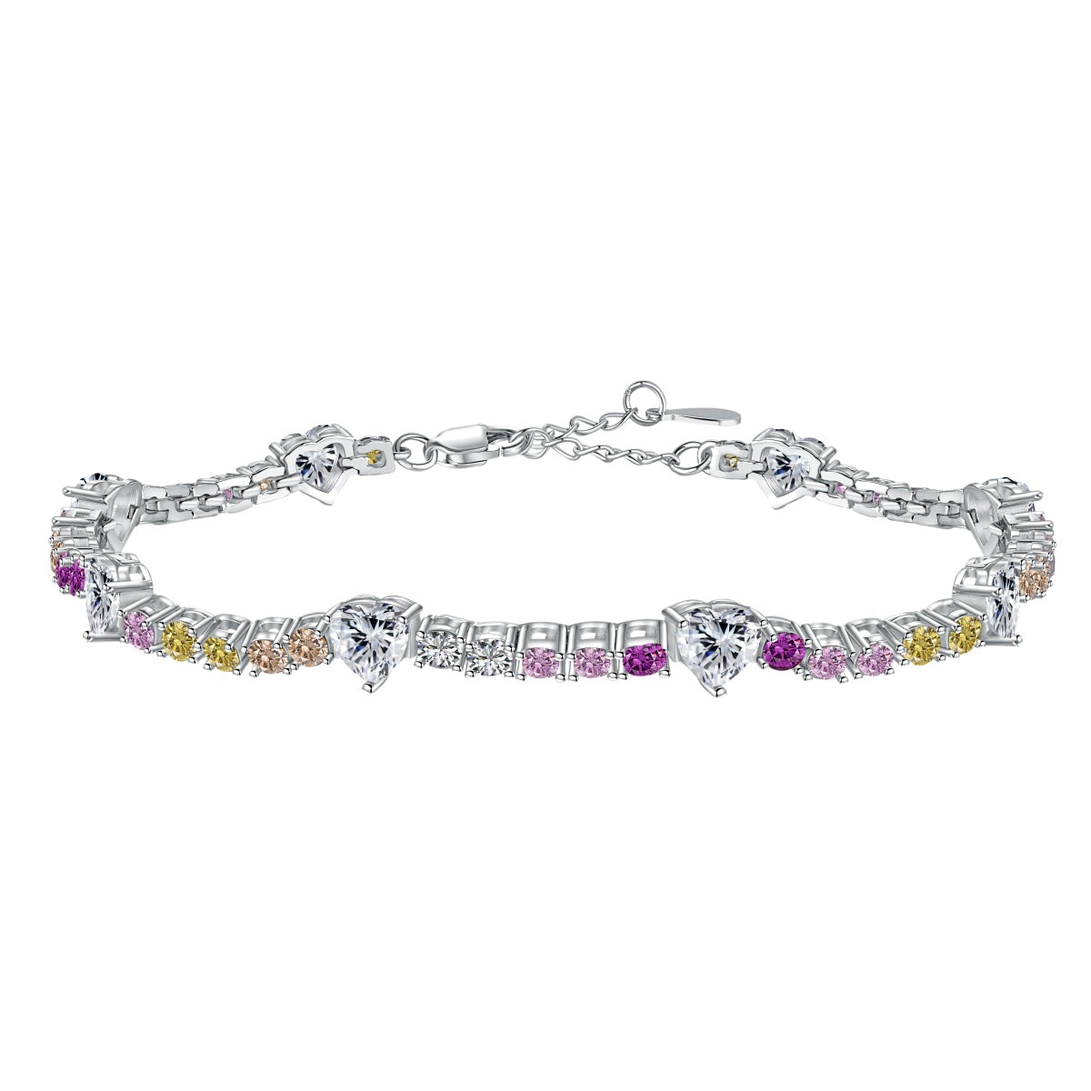 [⭐Lucky Jewelry]Romantic Heart Shape Round Cut Lover Bracelet