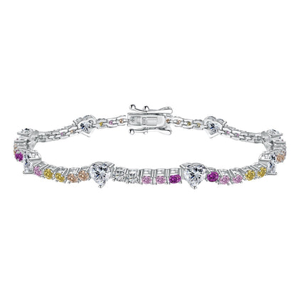 [⭐Lucky Jewelry]Romantic Heart Shape Round Cut Lover Bracelet