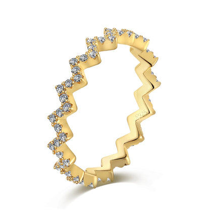 [⭐Lucky Jewelry]Delicate Enchanting Wave Shape Daily Ring
