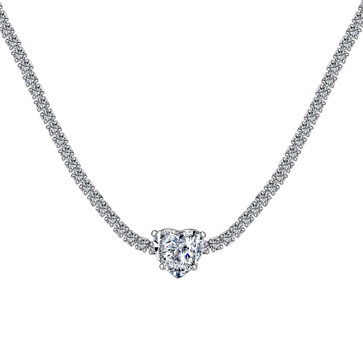 [⭐Lucky Jewelry]2.0 Carat ⭐Luckyling Tennis Heart Cut Necklace