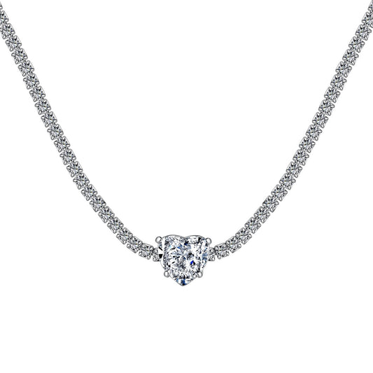[⭐Lucky Jewelry]2.0 Carat ⭐Luckyling Tennis Heart Cut Necklace