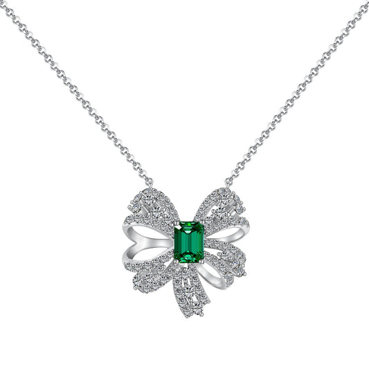 [⭐Lucky Jewelry]Luxurious Flower Shape Emerald Cut Necklace