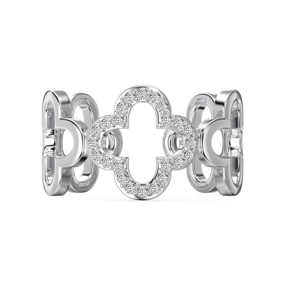 [⭐Lucky Jewelry]Hollow Design Four-Leaf Clover Flower Shape Ring