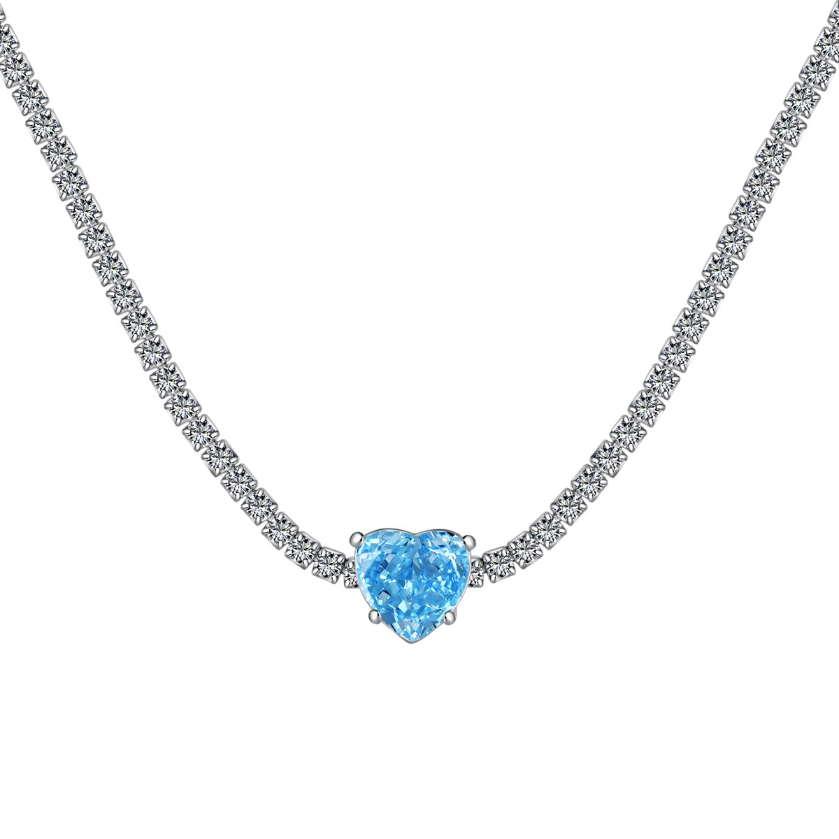 [⭐Lucky Jewelry]2.0 Carat ⭐Luckyling Tennis Heart Cut Necklace