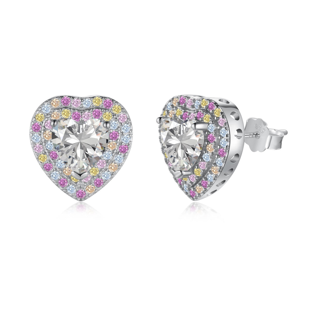 [⭐Lucky Jewelry]Dazzling Heart Shape Lover Earrings