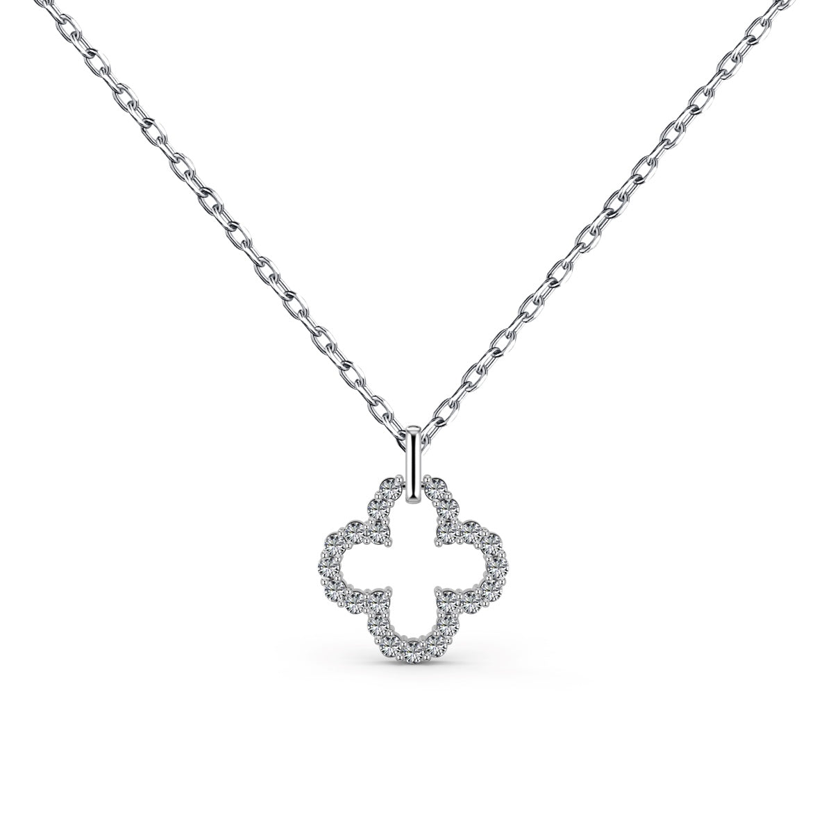 [⭐Lucky Jewelry]Four-Leaf Clover Hollow Design Exquisite Necklace