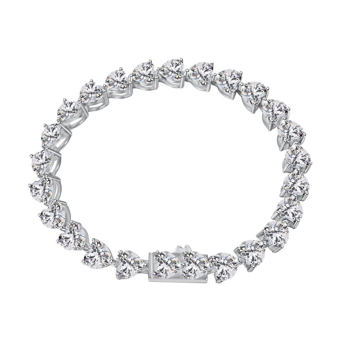 [⭐Lucky Jewelry]0.75 Carat Elegant Romantic Heart Shape Lover Bracelet
