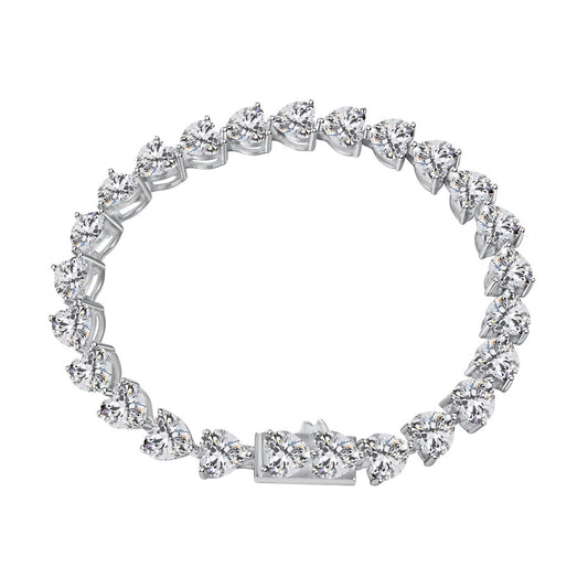 [⭐Lucky Jewelry]0.75 Carat Elegant Romantic Heart Shape Lover Bracelet