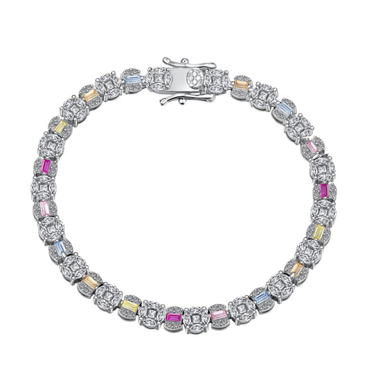 [⭐Lucky Jewelry]Dazzling Radiant Multi Cut Daily Bracelet