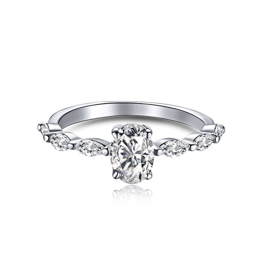 [⭐Lucky Jewelry]0.75 Carat Luxurious Vibrant Elongated Cushion Cut Daily Ring