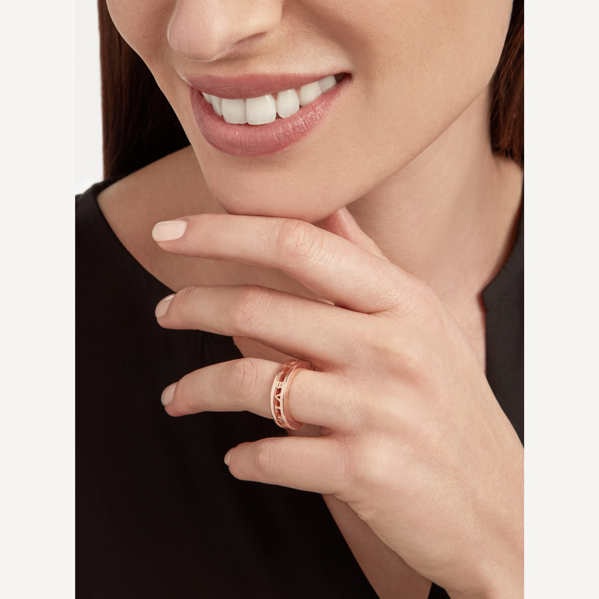 [⭐Veyra]ZERO 1 ONE-BAND WITH OPENWORK LOGO SPIRAL RING