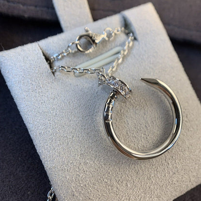 [⭐Veyra]JUSTE NECKLACE SILVER DIAMONDS