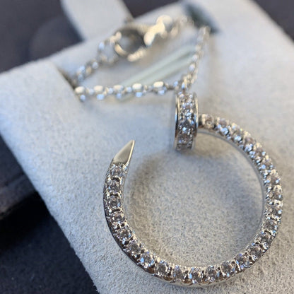 [⭐Veyra]JUSTE NECKLACE SILVER DIAMONDS