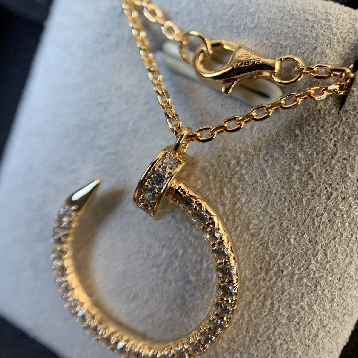 [⭐Veyra]JUSTE NECKLACE PINK GOLD DIAMONDS