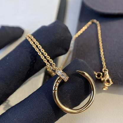 [⭐Veyra]JUSTE NECKLACE PINK GOLD DIAMONDS