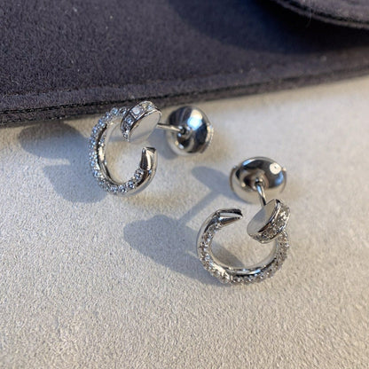 [⭐Veyra]JUSTE EARRINGS SILVER DIAMONDS