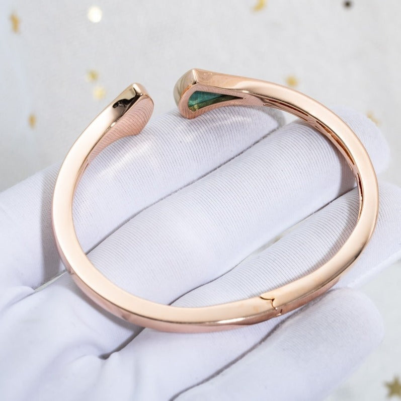 [⭐Veyra]DREAM BRACELET OPEN MALACHITE PINK GOLD