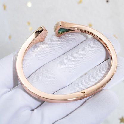 [⭐Veyra]DREAM BRACELET OPEN MALACHITE PINK GOLD