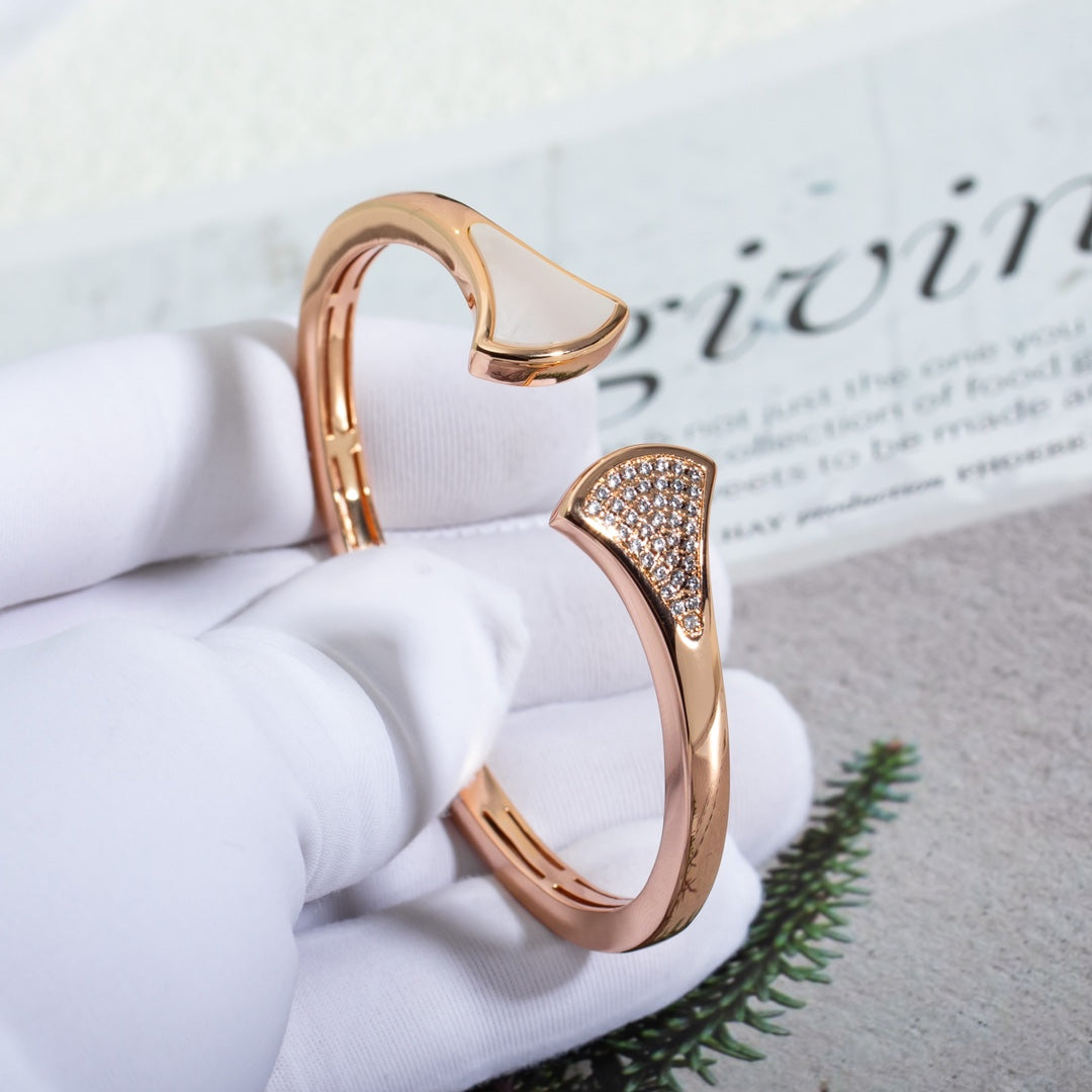[⭐Veyra]DREAM BRACELET OPEN PINK GOLD MOP DIAMOND