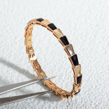 [⭐Veyra]SERPENTI BRACELET PINK GOLD ONYX