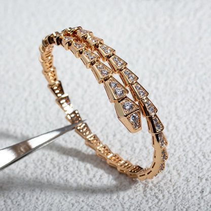 [⭐Veyra]SERPENTI BRACELET 6.8MM PINK GOLD DIAMOND