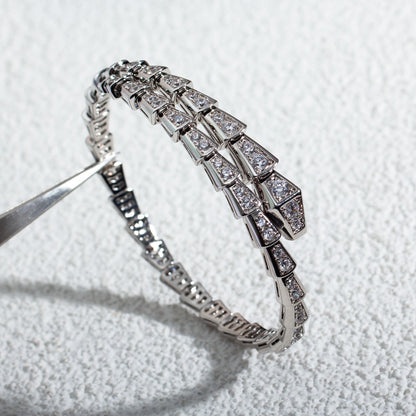 [⭐Veyra]SERPENTI BRACELET 6MM SILVER DIAMOND