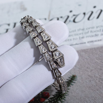 [⭐Veyra]SERPENTI BRACELET 6MM SILVER DIAMOND