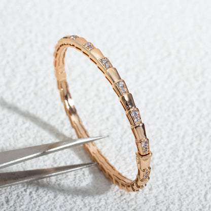 [⭐Veyra]SERPENTI BRACELET PINK GOLD DIAMOND