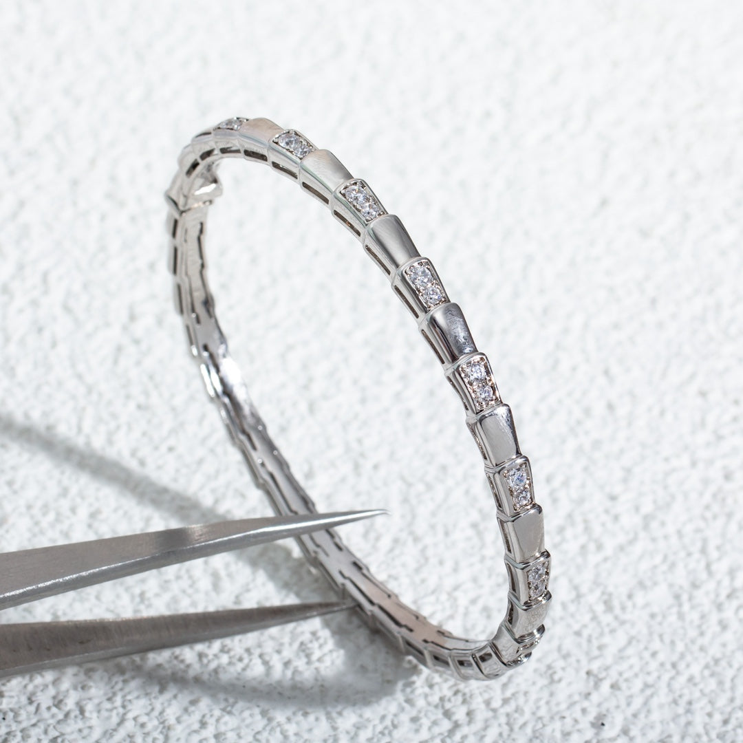 [⭐Veyra]SERPENTI BRACELET SILVER DIAMOND