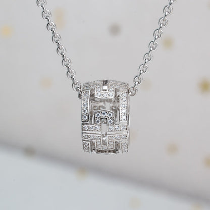 [⭐Veyra]PARENTESI NECKLACE SILVER DIAMOND