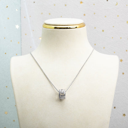 [⭐Veyra]PARENTESI NECKLACE SILVER DIAMOND