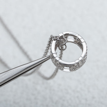 [⭐Veyra]PARENTESI NECKLACE SILVER DIAMOND